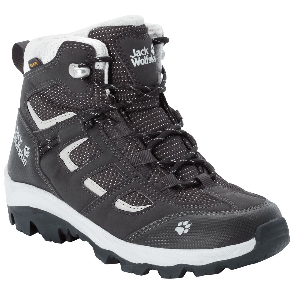 Jack Wolfskin VOJO TEXAPORE MID ορειβατικα παπουτσια παιδικά μαυρα/ασπρα | GR6234987